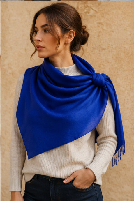 Sapphire Blue Fringe Scarf alternate product view