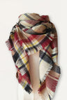 Scarf Red Tartan Print - Onze Montreal Red Onze Montreal