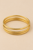 Style 002 three-ring gold-tone bangle set detail view