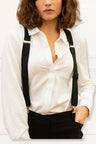 Suspenders Elastic Women's Adjustable - Onze Montreal Black Onze Montreal
