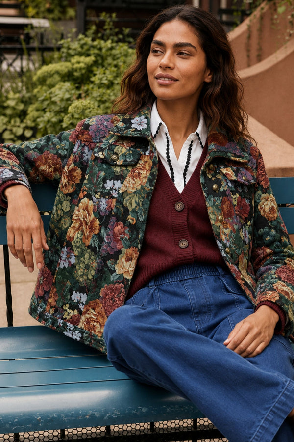 Tatiana women's floral jacquard jacket