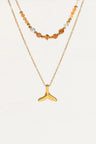 Necklace Multi-Layer Whale Tail and Beads