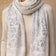White Animal-Print Long Scarf styled for an ONZE studio cover