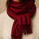 Wine Red Fringe Scarf styled for an ONZE studio cover