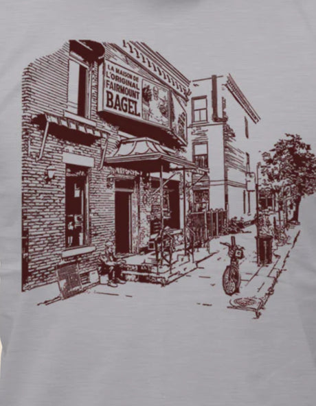 Fairmount Bagel T-Shirt Homme Grey - Onze Montreal