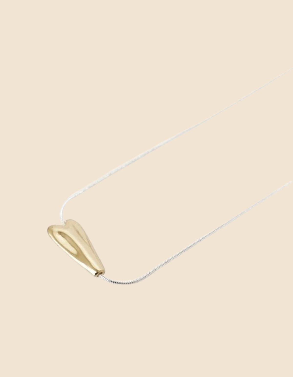Heart Horizontal Necklace Gold - Onze Montreal