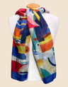 Scarf Abstract Birds Multi Colored - Onze Montreal