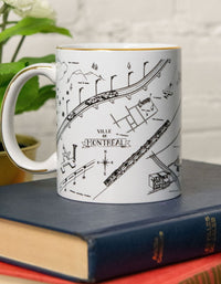 ONZE Mug Touch Of Real 14K Gold Montreal Map - Onze Montreal