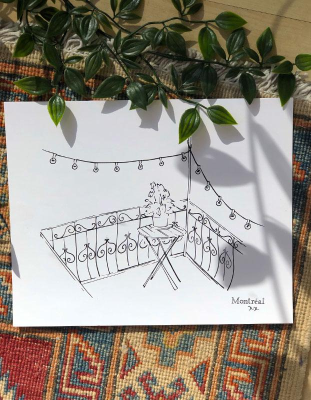 Art Print Balconville - Onze Montreal Default Title Onze Montreal